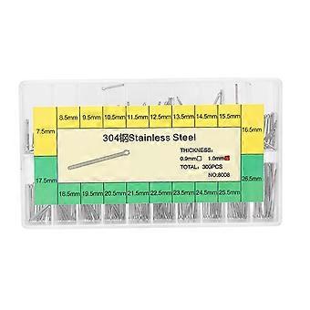1.0mm Split Pins Bars Wristwatch Strap Split Pins 304 Stainless Steel Watch Parts 7.5mm?26.5mm
