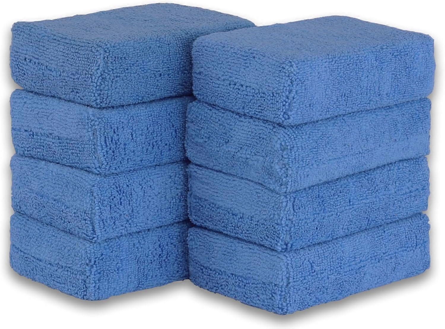 pleHouseware Microfiber Applicator Pad, 8 Pack, Blue  Sponge, 8-Pack