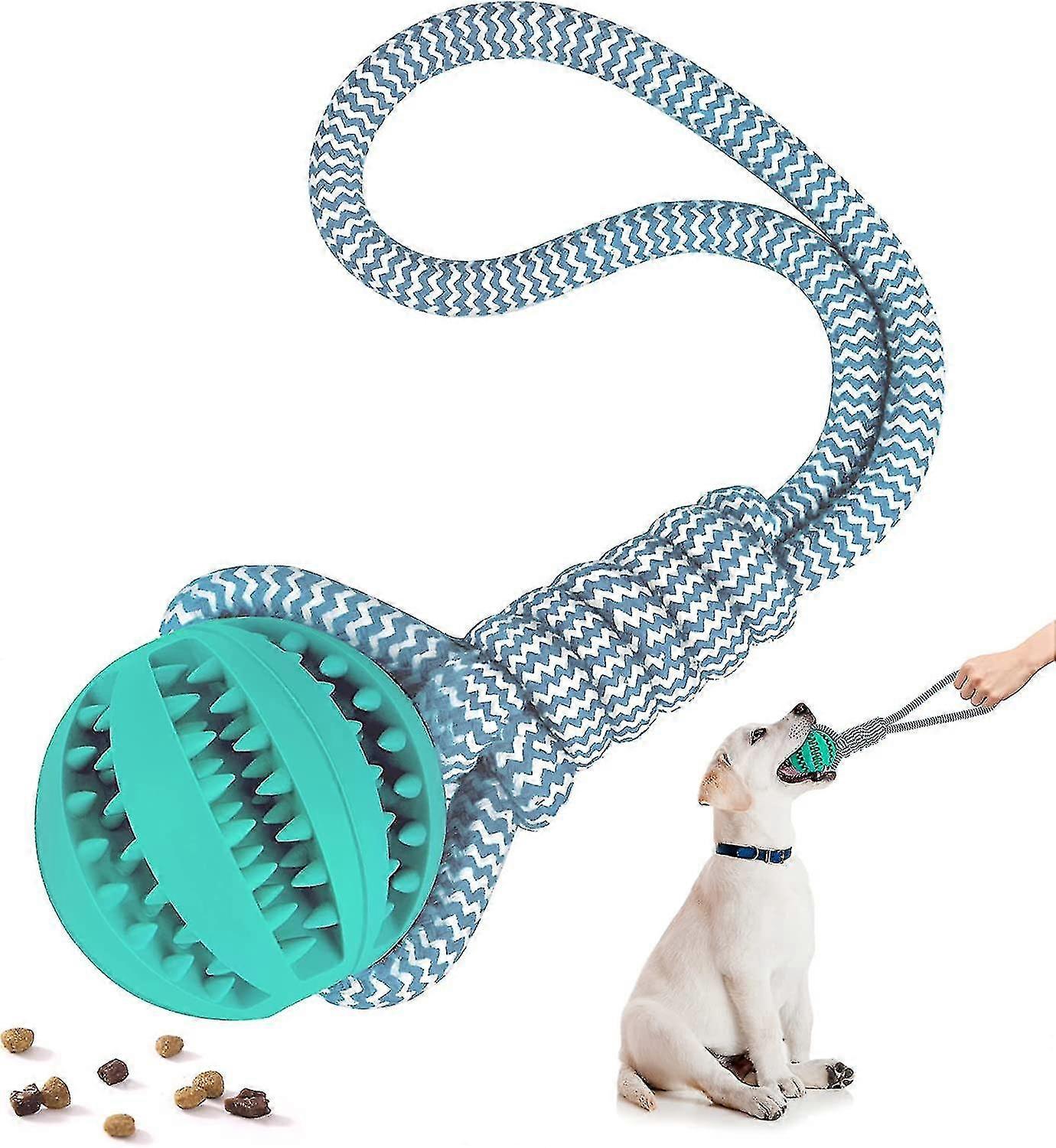 Dog Toy Ball With Rope, Indestructible Dog Ball,rubber Rope Ball,chew Toy For Large Small Dogs,dental Care