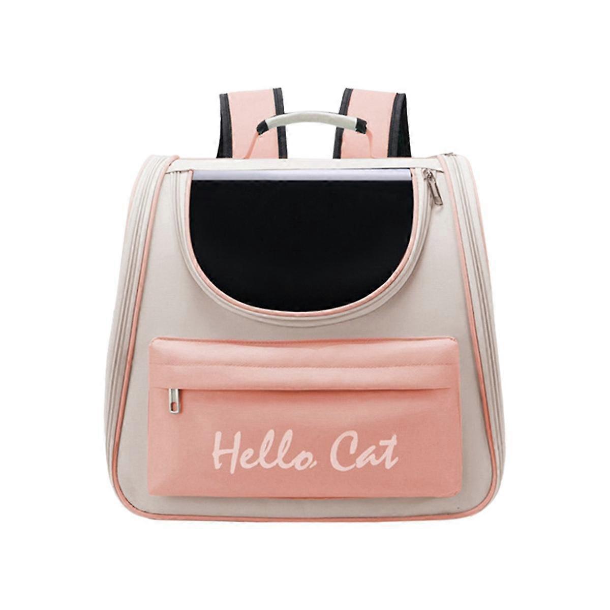 Large-Capacity Pet Supplies, Cat Out Portable Space Bag, Sun-Proof Breathable Pet Bag Pink