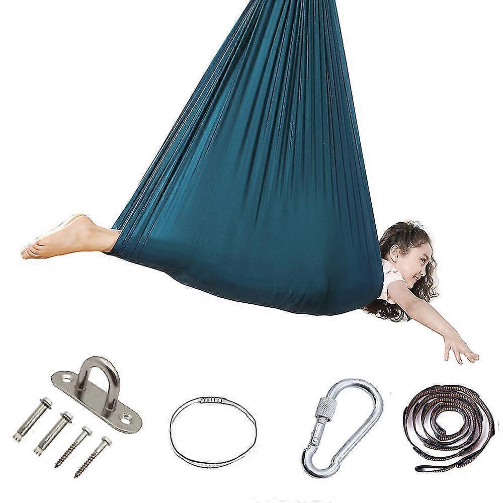 أرجوحة حسية للعلاج الداخلي أرجوحة للبالغين للأطفال والمراهقين أخضر - 100 * 280cm