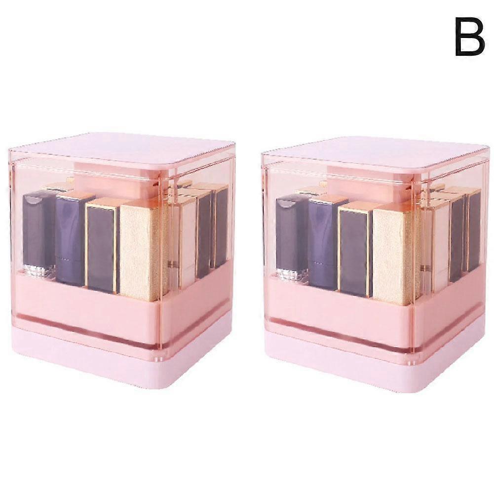 Plastic Lipstick Storage Box Multi Compartment Large Capacity Dust-proof