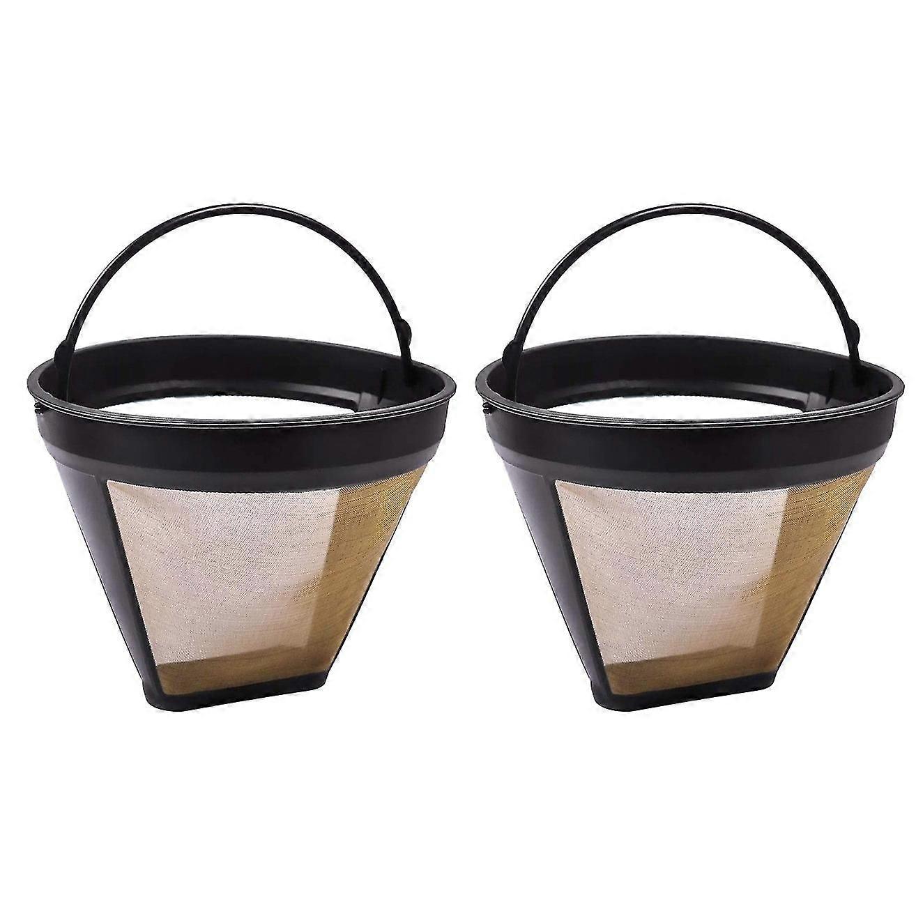 2 Pcs Reusable Cone Style Replacement Coffee Filter Replaces Your Permanent Coffee Filter for Machi