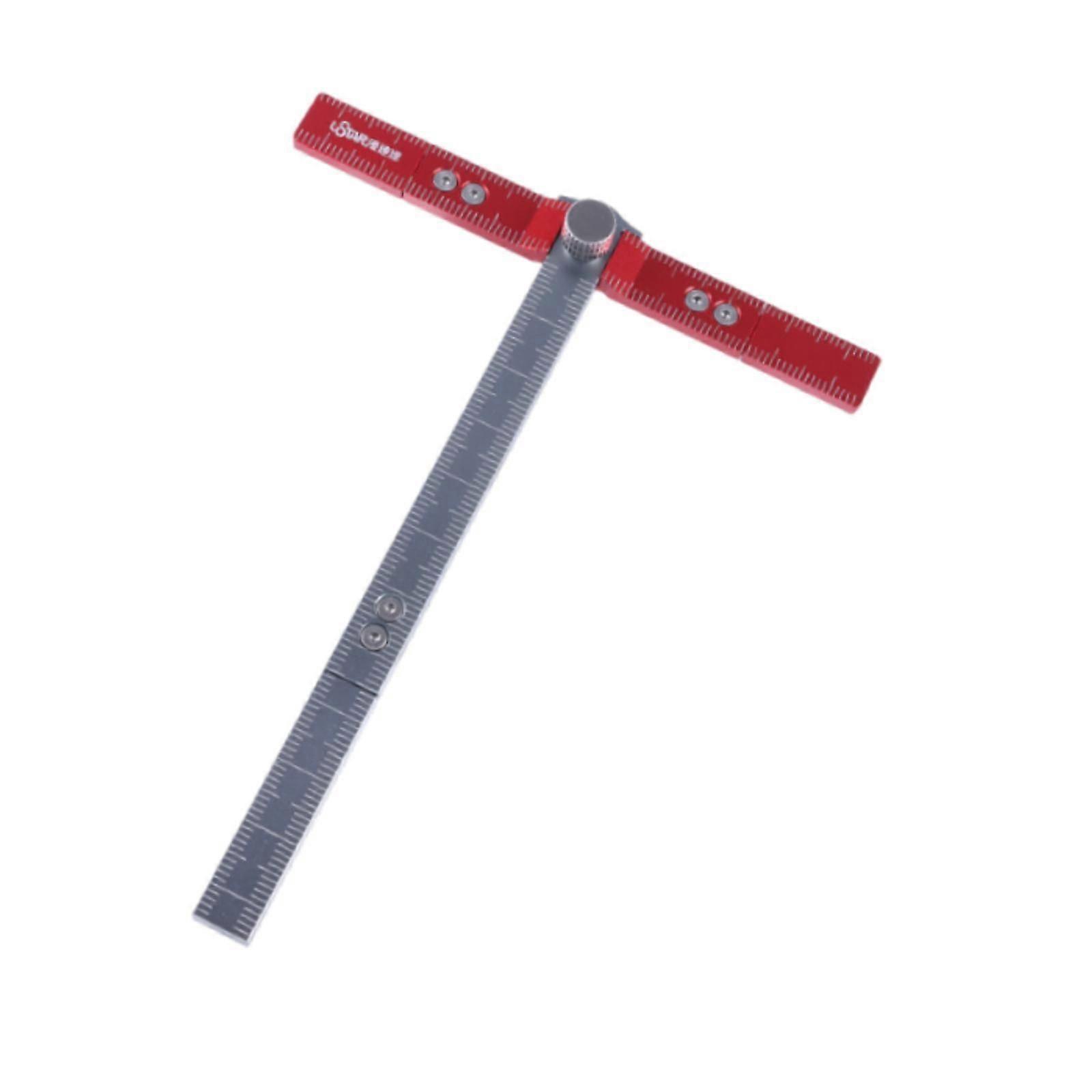T Shaped Square Ruler Adjustable Metal Ruler for Layout Hobby Carpenter Work