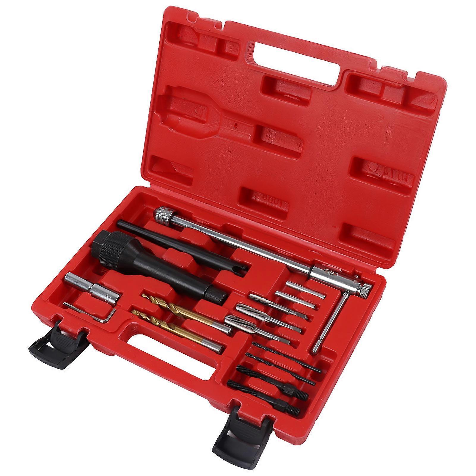 Glow Plug Removal Tool Puller Bit Adapter Hex Wrench Star Socket Kit for Damaged 8mm 10mm Plugs