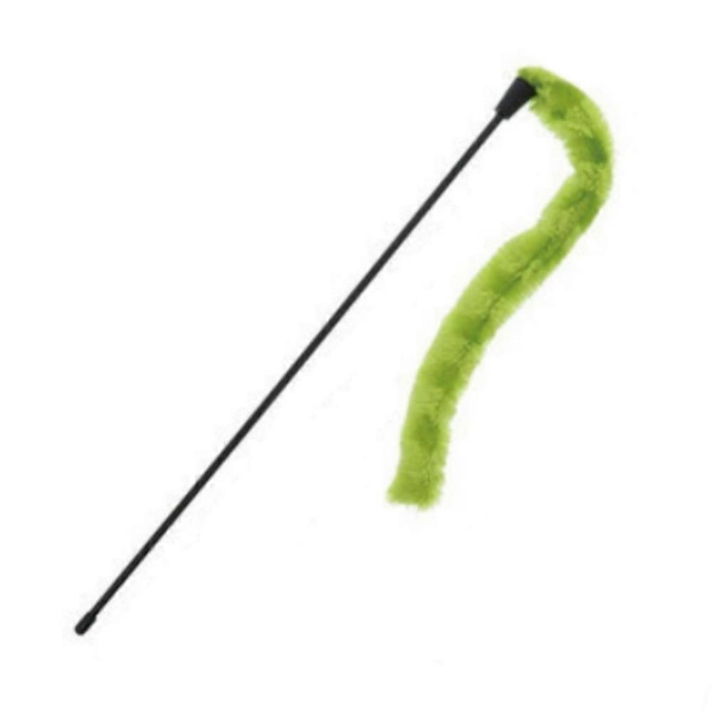 Interactive cat toy with long feathers