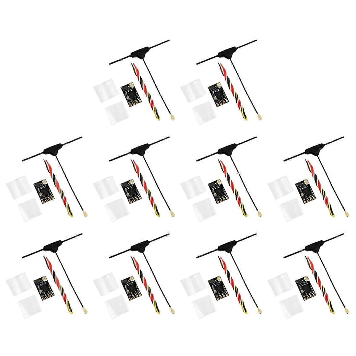 Receptor 10 buc ELRS 2.4 GHz Receptor NANO ExpressLRS cu suport de antenă de tip T Upgrade Wifi pentru FP