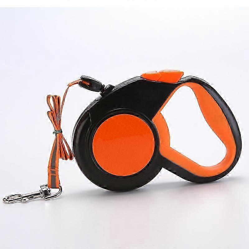 Qin Retractable dog leash dog leash with nylon strap ergonomic handle (5 meters)
