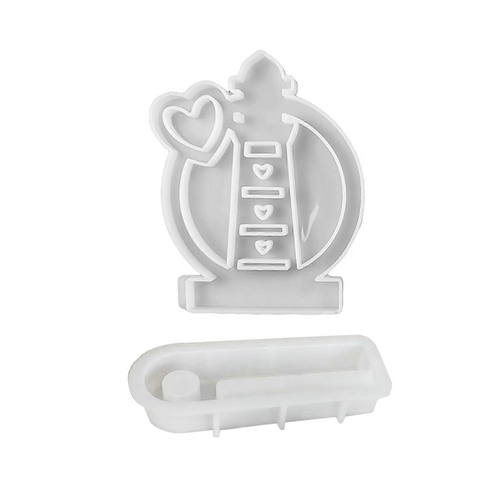 Lighthouse Candlesticks Molds Candle Holder Silicone Molds DIY Combination Castings Mould Plasters Mould for Candle