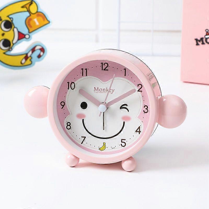 Simple creative mute student with cute children's bedside clock small alarm clock desk clock