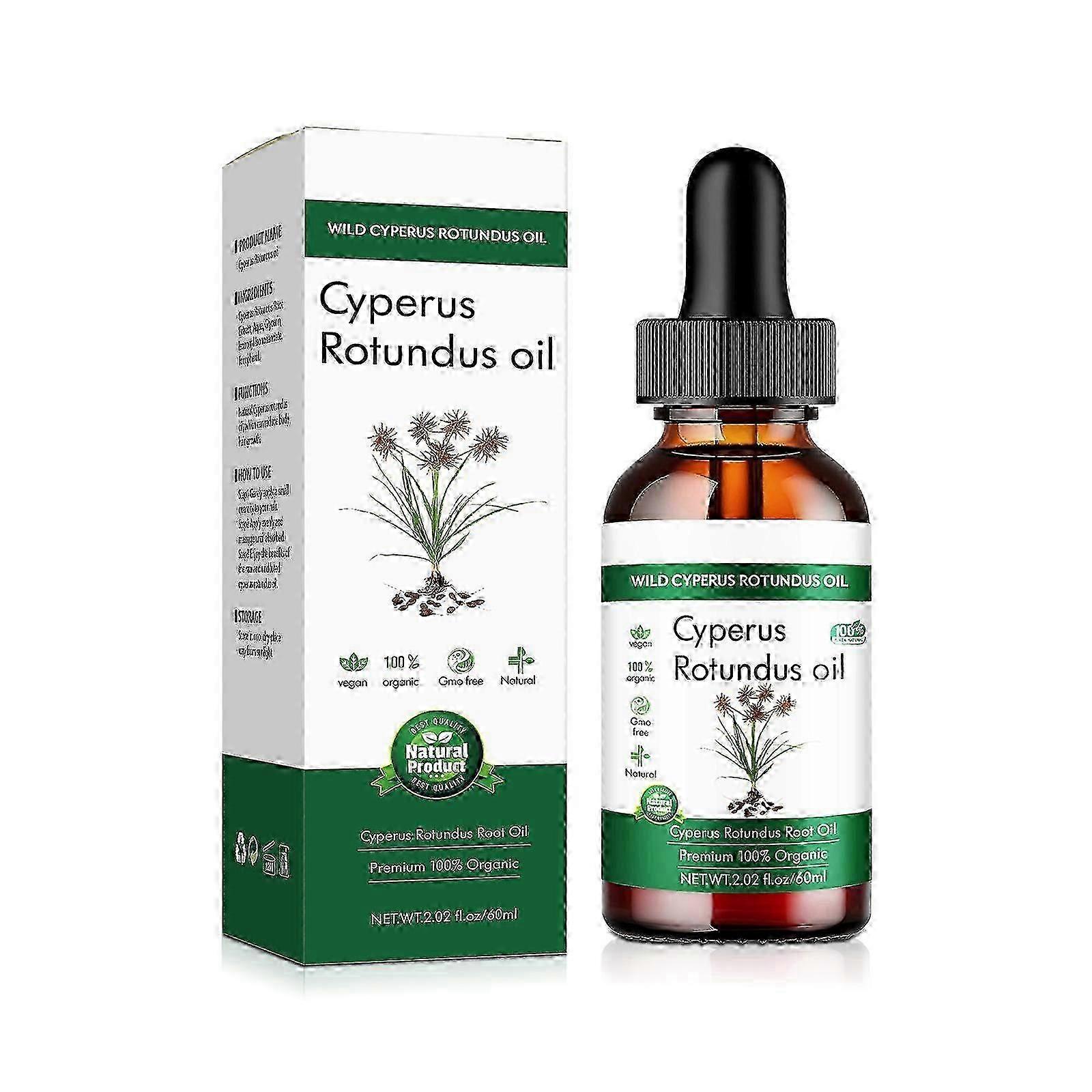 Cyperus Rotundus Oil - 100% ulei de iarbă de nuci din Cipru pentru reducerea creșterii, îndepărtarea netedă a pielii, calmant, ideal