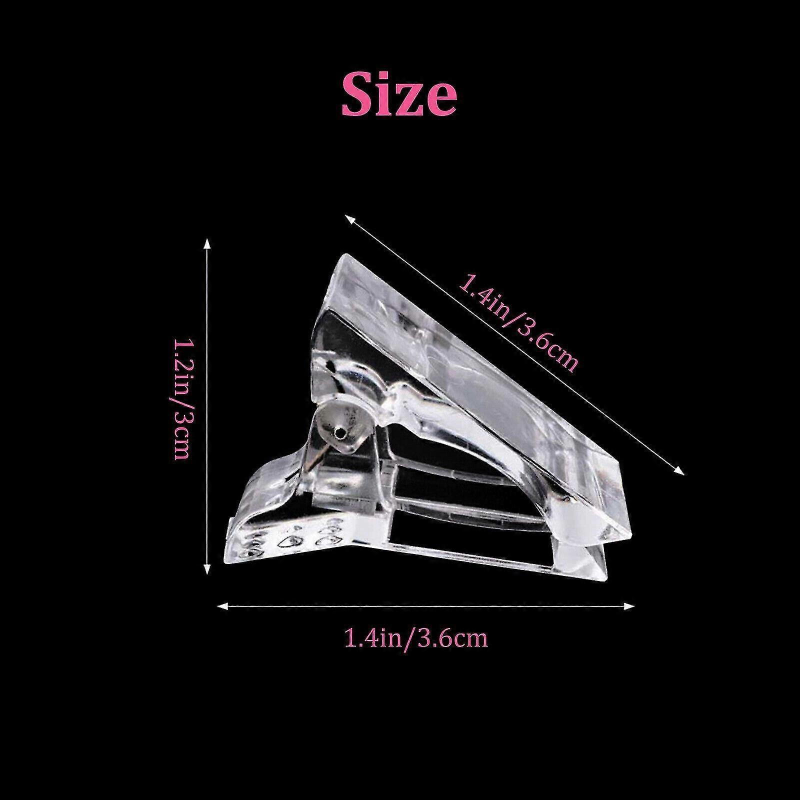 20pcs Nail Tips Clip Quick Building Poly Builder Gel Diy Extension Clamp Clips