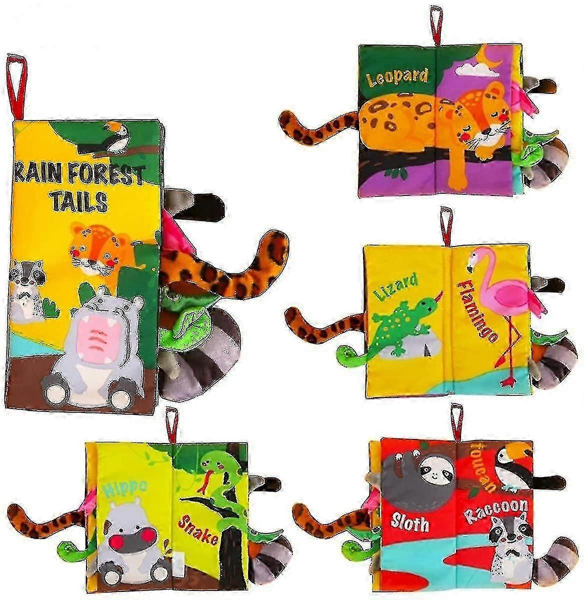 Soft Toys Baby Cloth Books, Touch And Feel Crinkle Books, For Babies, Infants & Toddler Early Development Interactive Stroller Toys
