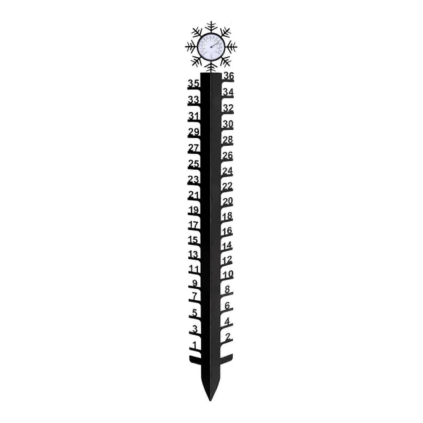 Snow Gauge Metal Accurate Scale Depth Measuring Tool for Patio Lawn Backyard