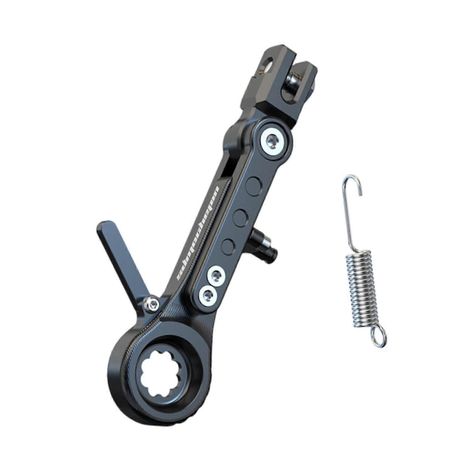 אופנוע מתכוונן מעמד תמיכה בצד הרגל סגסוגת אלומיניום שחור חסון