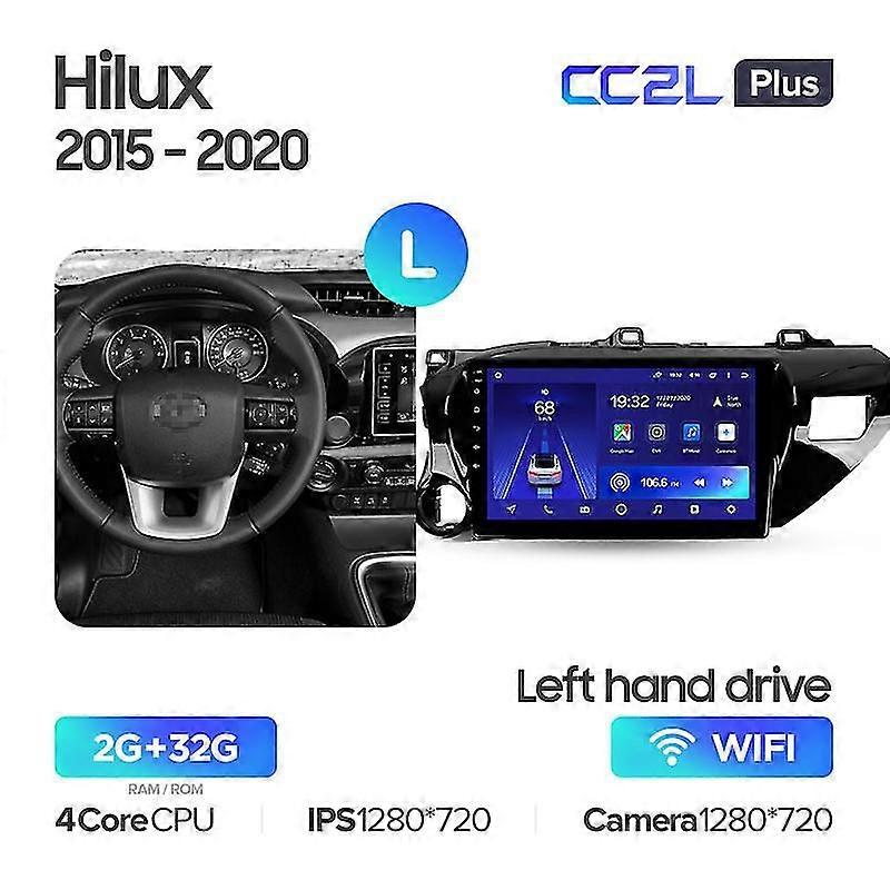 Cc2l Cc2 Plus For Toyota Hilux Pick Up An120 2015 - 2020 Car Radio Multimedia Video Player Navigation Gps Android No 2din 2 Din Dvd