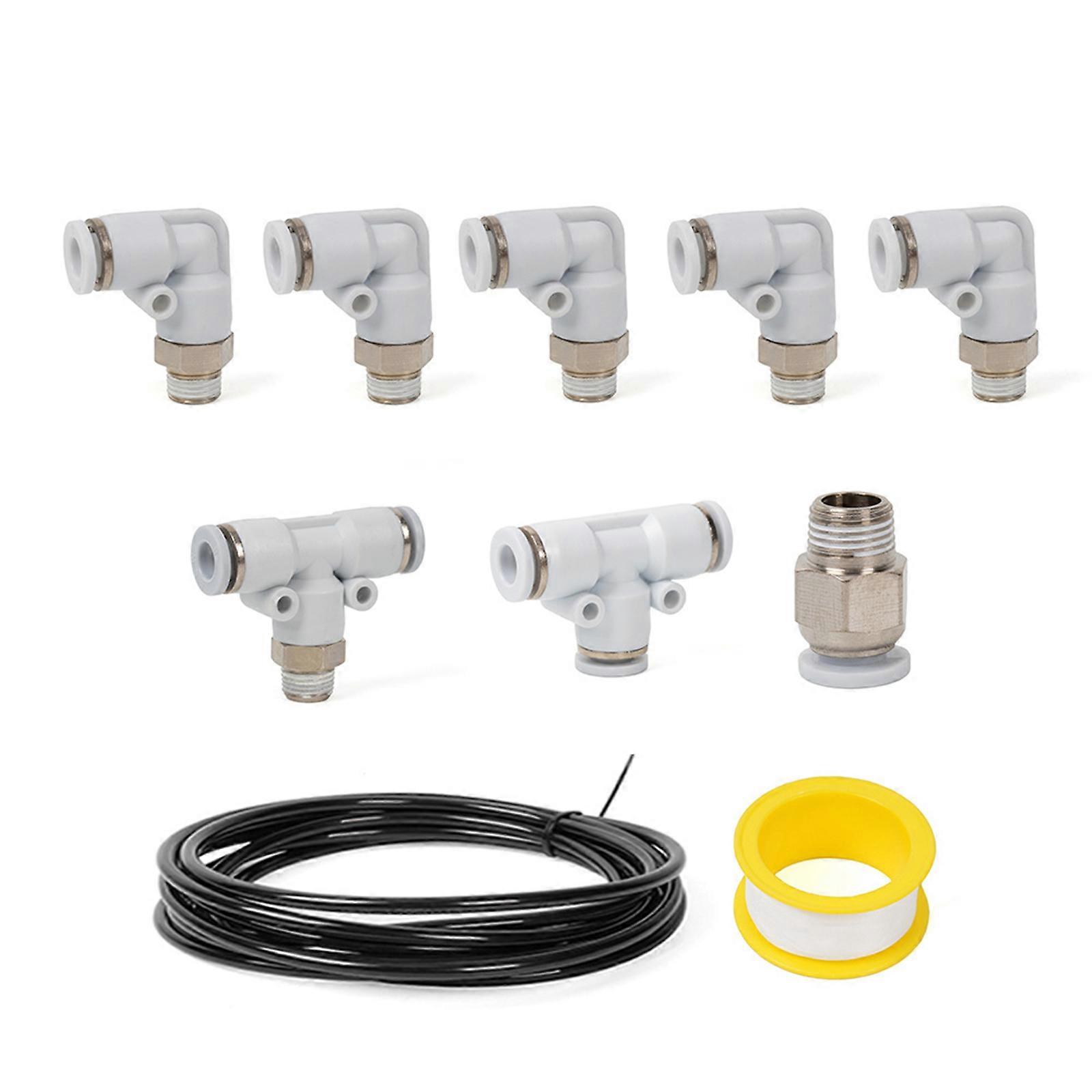 Auto Vehicle TurbosFitting Kit Wastegate & Solenoid Push Lock Vacuum Fitting Kit Compatible For TurbosWastegate Solenoid White