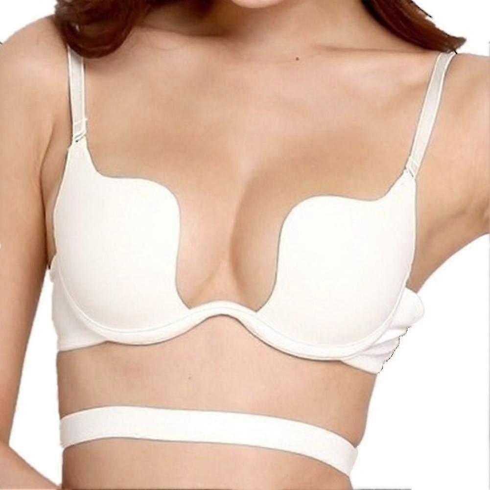 Damen Essentials Deep U Multi-Way Push Up Convertible Low Cut Plunge BH Party Kostüm Geschenk