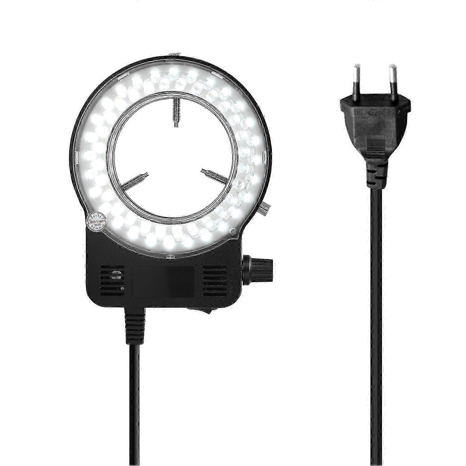 Adjustable Brightness Microscope Lamp with Round LED Light for Enhanced Visibility