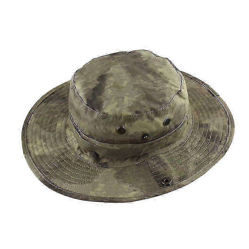Unisex Outdoor Hiking Cap with Camouflage Pattern Tactical Airsoft Sniper Boonie Hat for Hunting and Fishing