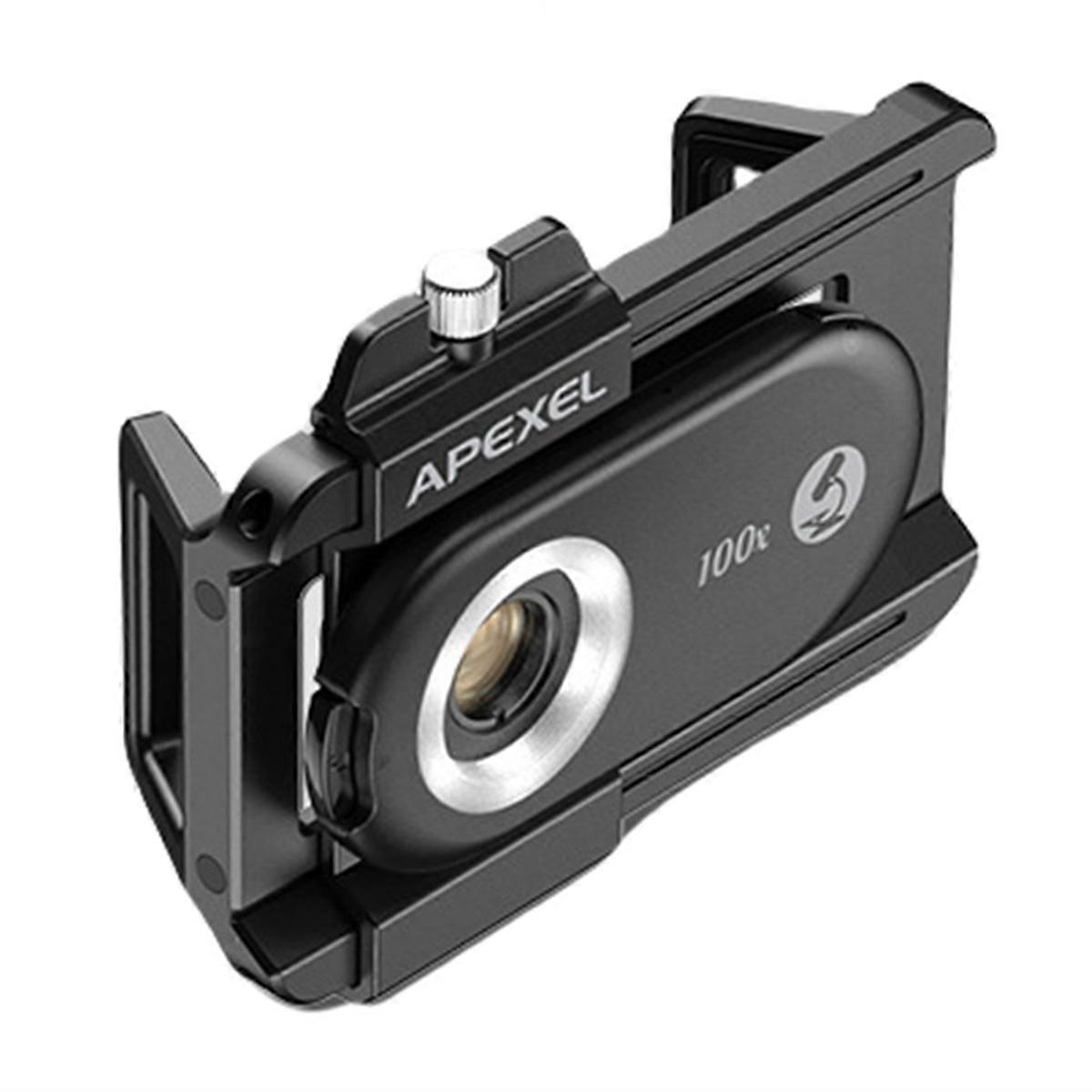 Objectif de microscope pour téléphone, zoom nano 100X pour Android, avec lumière UV LED, CPL, clip universel 100X