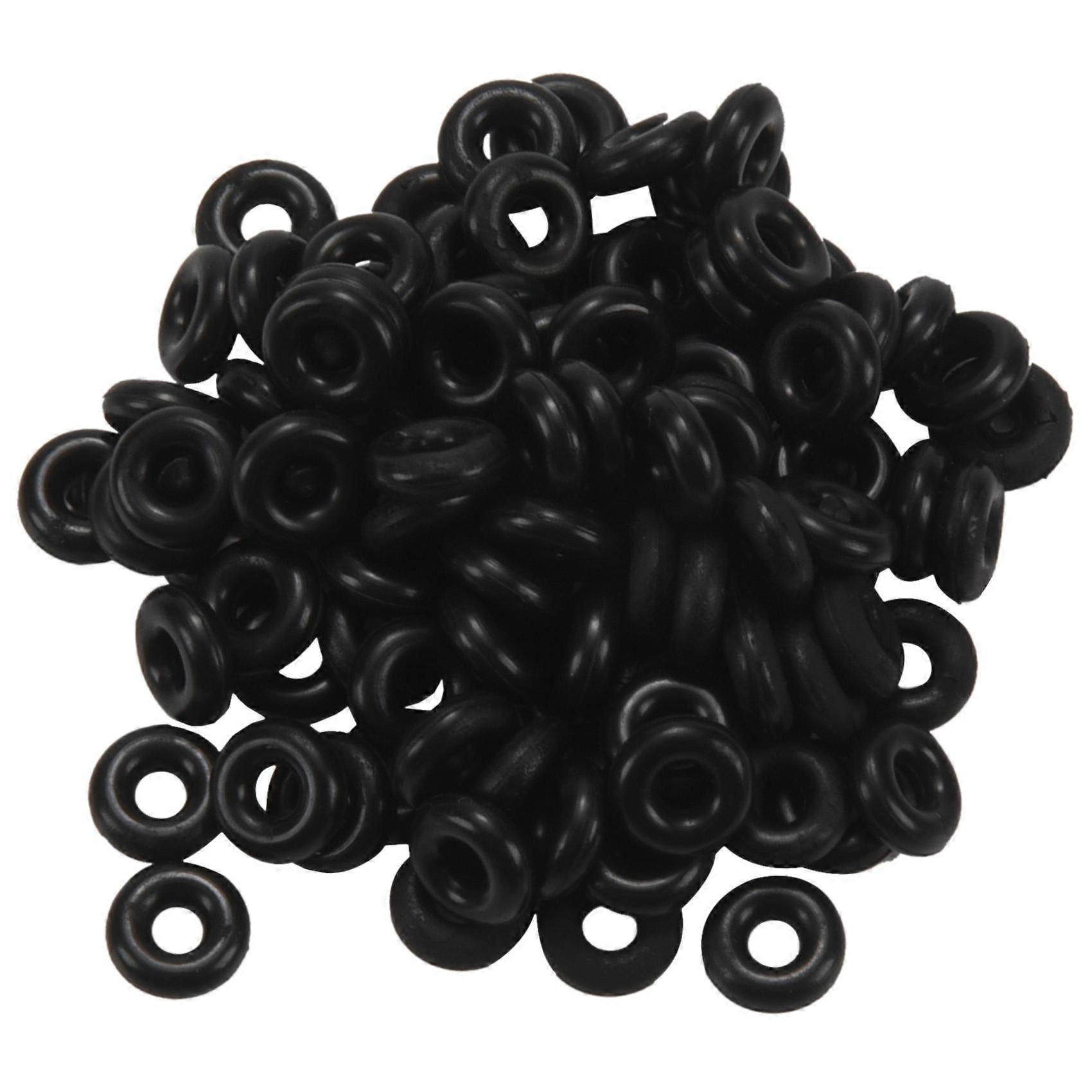 100pcs Rubber Terminal Round Fishing O Rings Nonslip Stopper 6mm