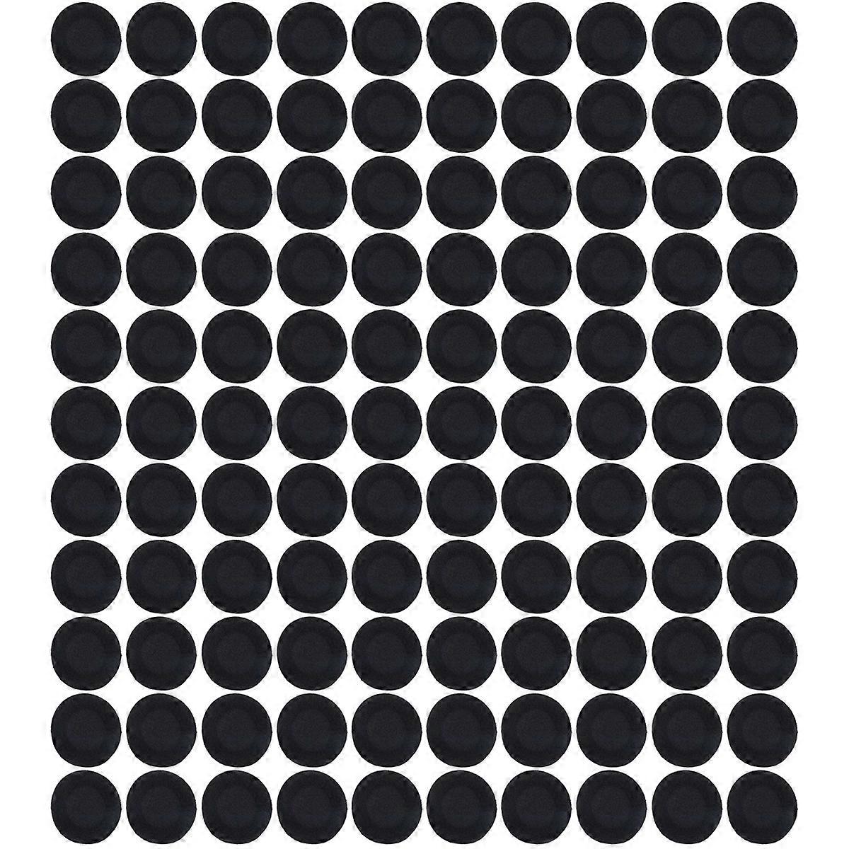 100 Pcs Black Sponge Earbud Headphone Cap Ear Pads Cover Replacement