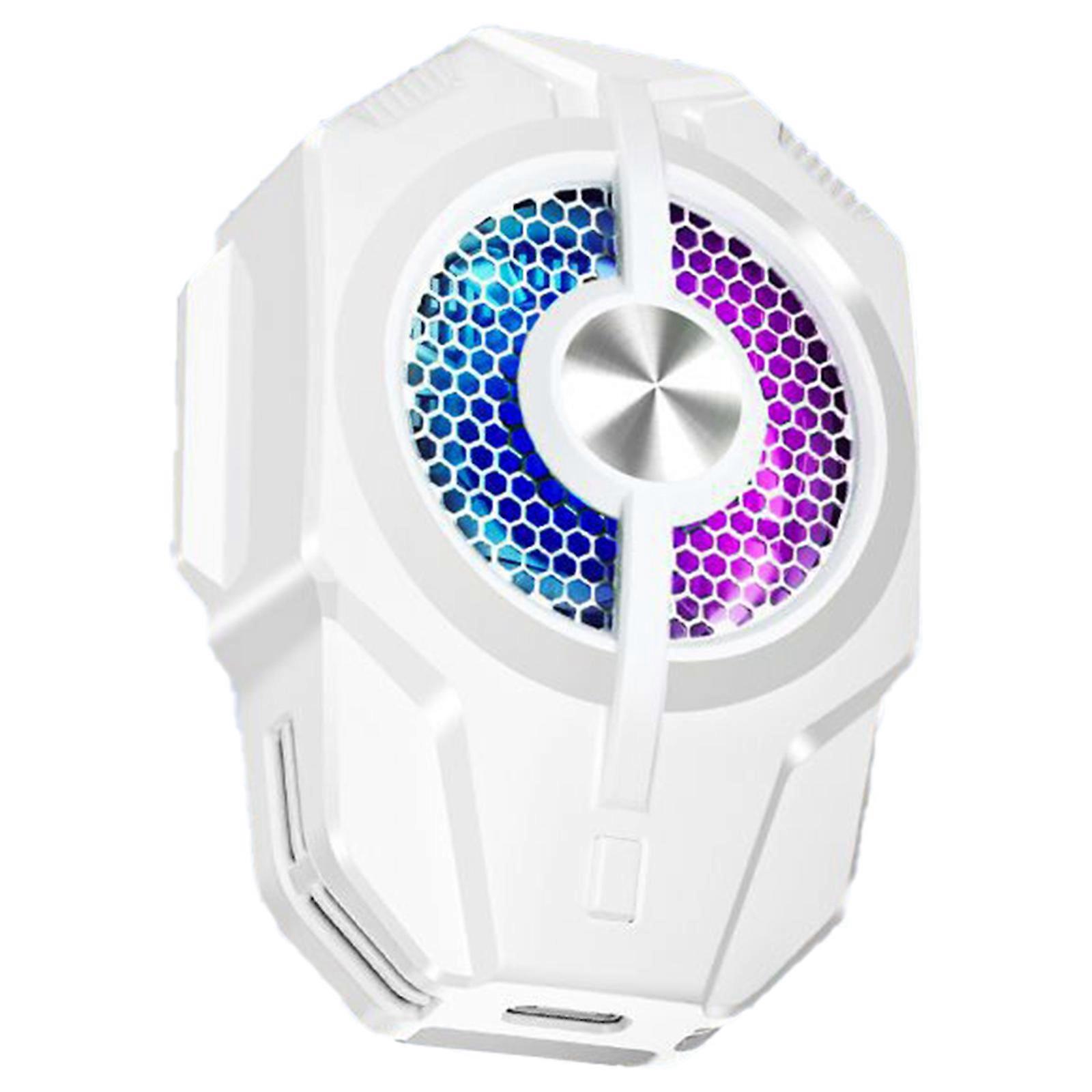 Portable Semiconductor Mobile Phone Coolers Back Clip Fast Cool Down Double Temperature Control Low Noise Fit for Gaming White