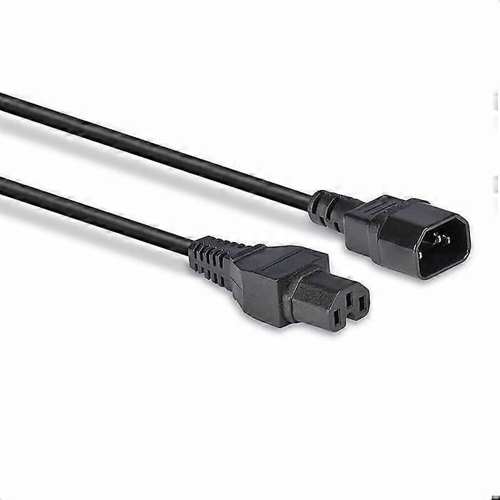 Lindy Hot Condition Type IEC 60320 C14 Power Extension Cable to IEC 60320 C15 2m Molded Black