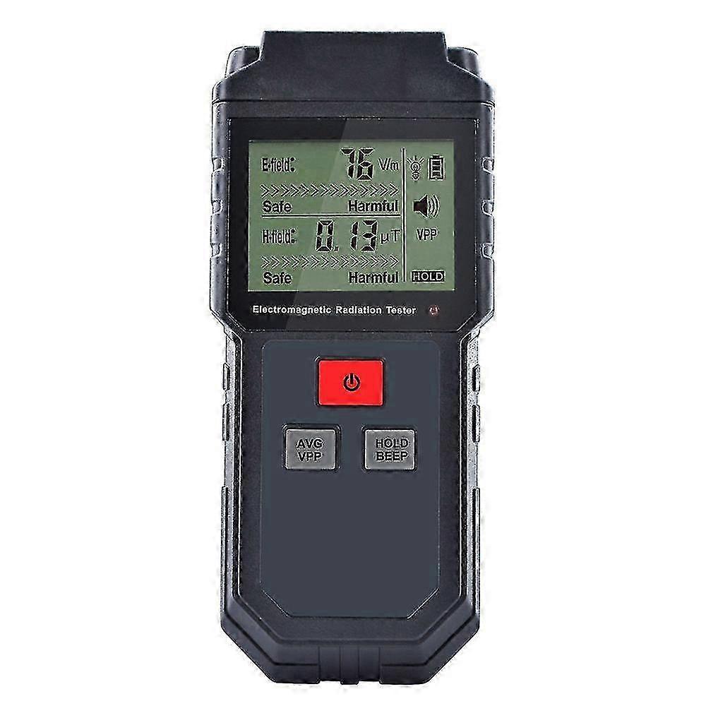 Handheld EMF Meter Digital LCD Radiation Detector for Home Office Outdoor with Sound & Light Alarm