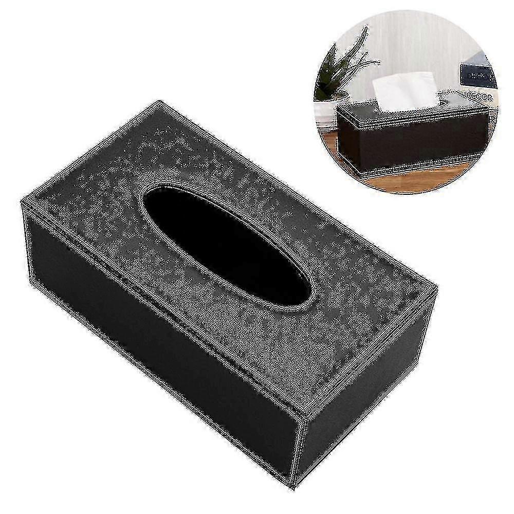 Magnetic Bottom Leather Tissue Box Holder A