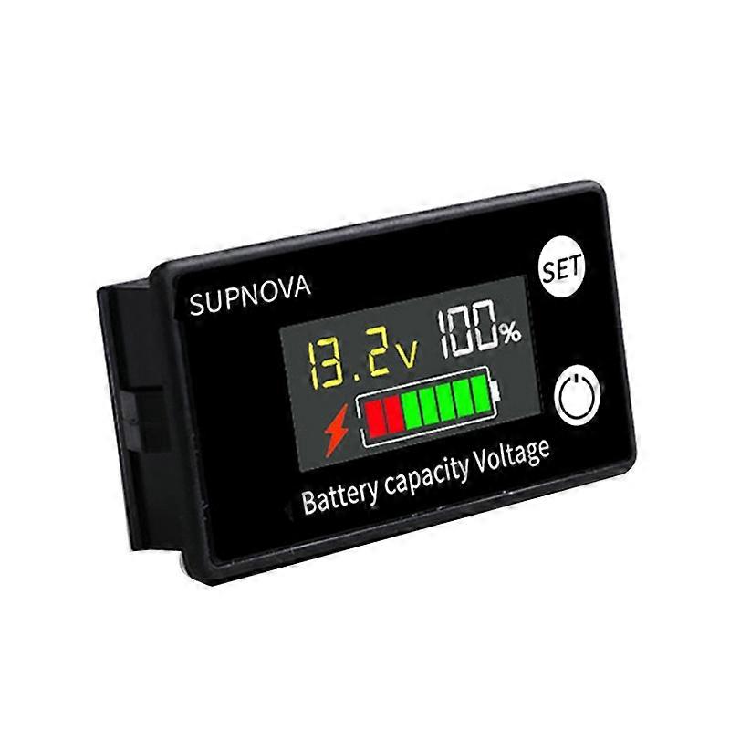 SUPNOVA LCD-Farbbildschirm DC-Voltmeter Lithium-Speicher-Batteriemessgerät, Stil: Alarm + Temperaturtyp