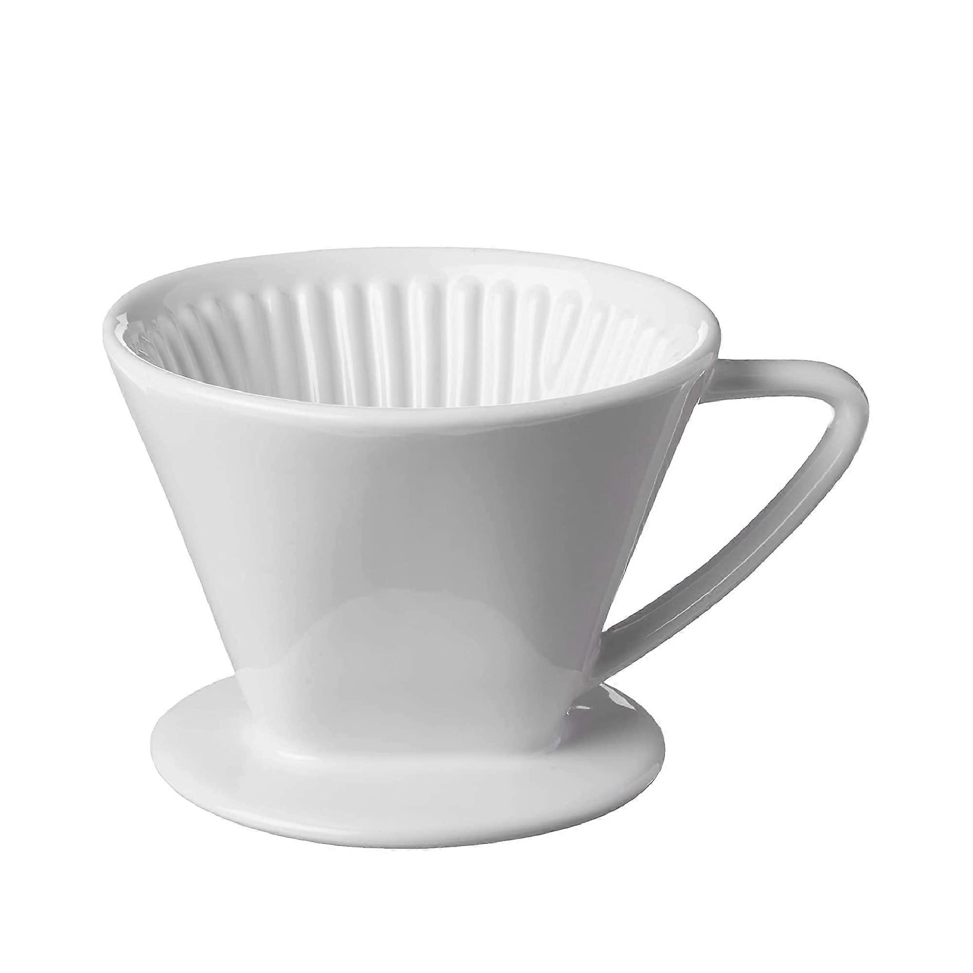 2 Small Coffee Filter/Holder White Pour-Over Small Size