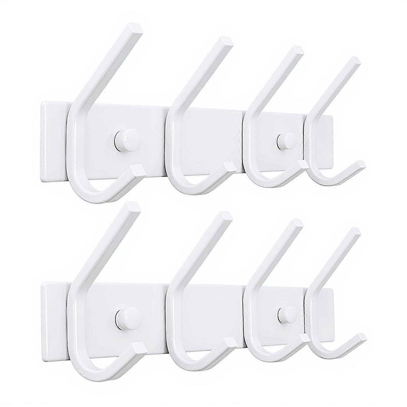 2 Pack Wall Mounted Coat Rack for Entryway, Wooden Hooks, Space-Saving Design, Modern Style, Easy Installation