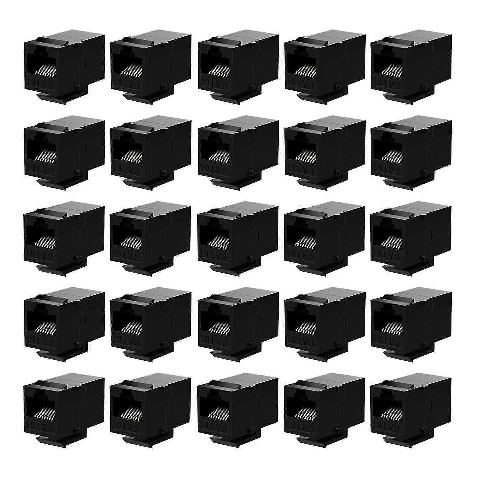25 Pcs Rj45 Coupler Cat6 Jacks Inline Coupler Female to Female Insert Coupler