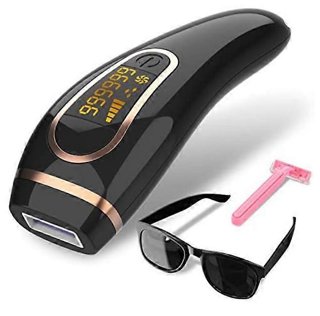 IPL Hair Removal for Women and Men Permanent Painless Hair Remover Device for Facial Whole Body, Upgraded to 999,999 Flashes(Black)
