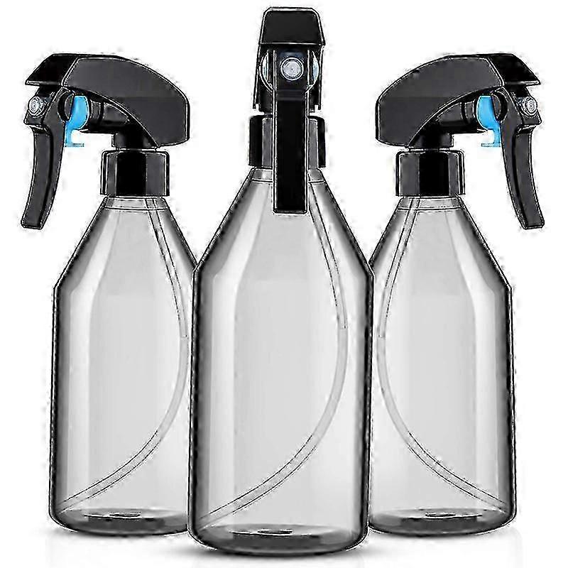 Plastic Spray Bottles For Cleaning Solutions10OZ Reusable Empty Container With Durable Black Trigger Sprayer, 3Pack Edition a