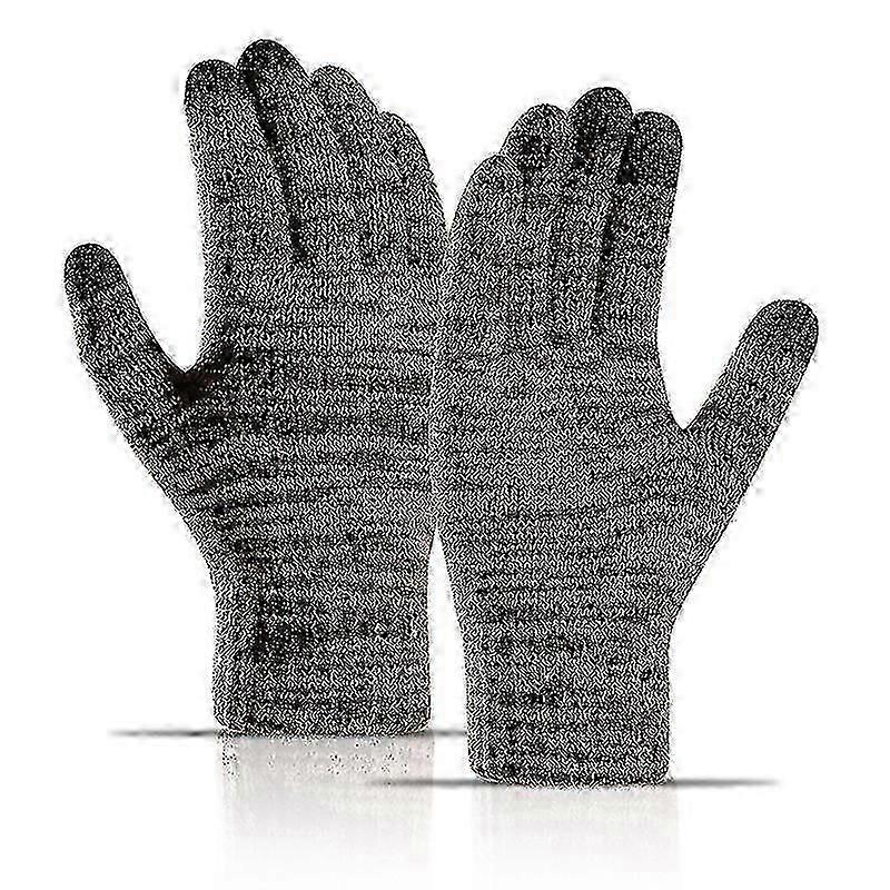 Winter Gloves For Men Warm Knitted Stretchy Fit With Touch Screen Function