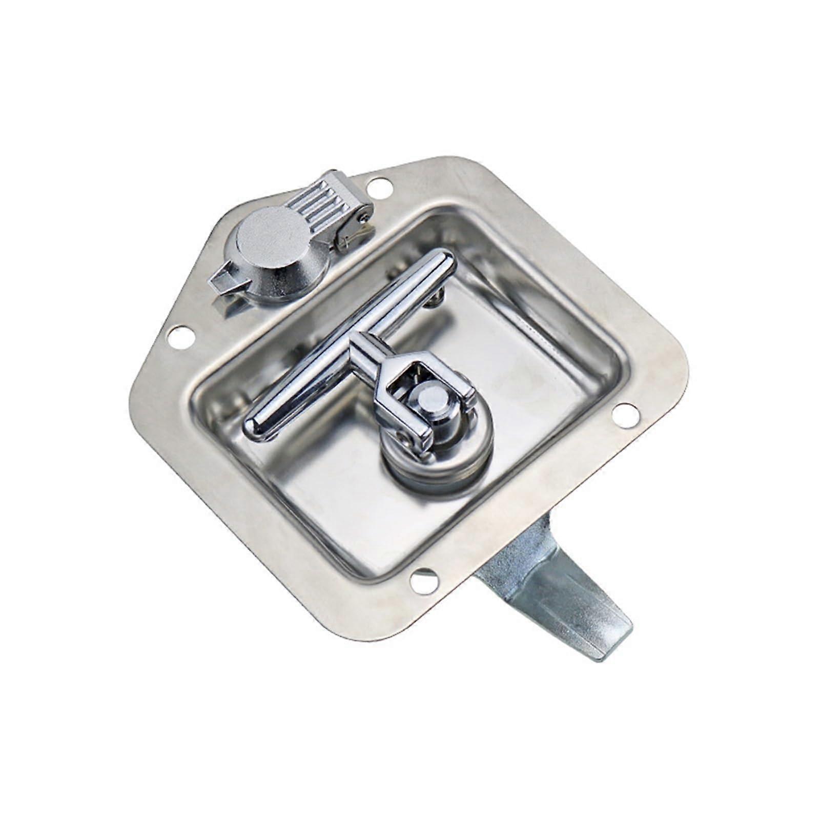 MS858 Stainless Steel Panel Lock T-Type Latch Box Lock 1 Piece, Durable Heavy-Duty Security Lock for Cabinets and Doors