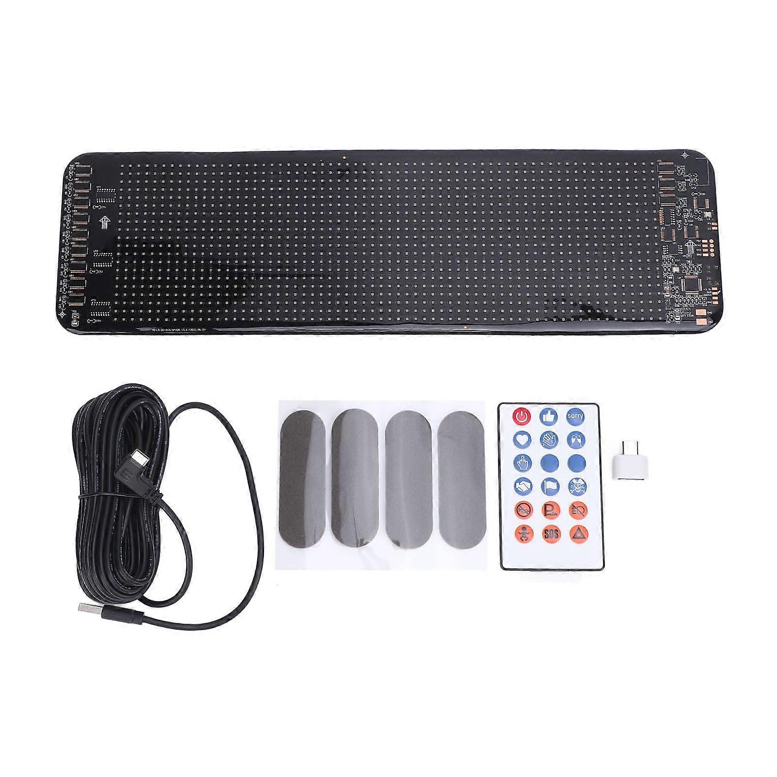 Dynamisk Djeveløyne Lys 64x20 Skjermpiksler Programmerbar Fleksibel Dynamisk Vindusskjerm LED-skjerm