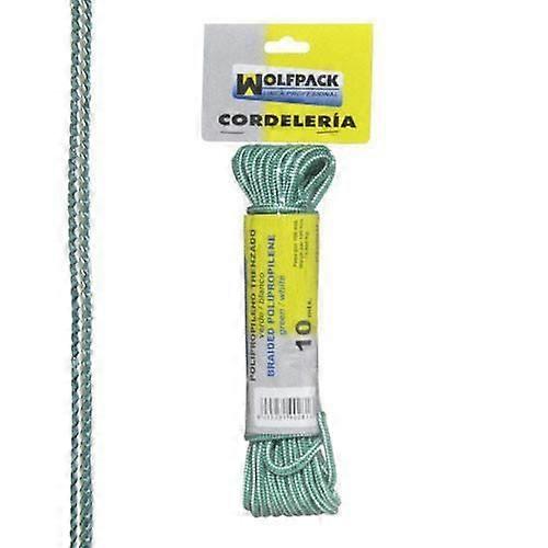 Corde en polypropylène tressé blanc/vert (écheveau de 10')