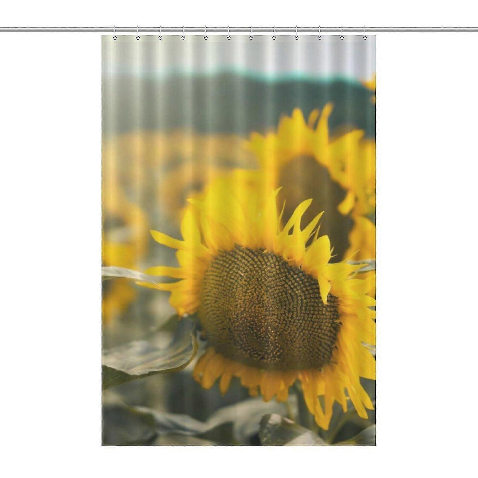 Solrosfrö tryckt duschdraperi