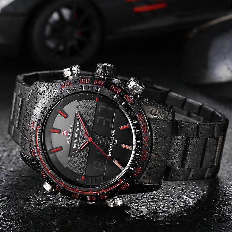 NAVIFORCE 9024 Orologi Da Uomo Pieno Acciaio Orologio Al Quarzo