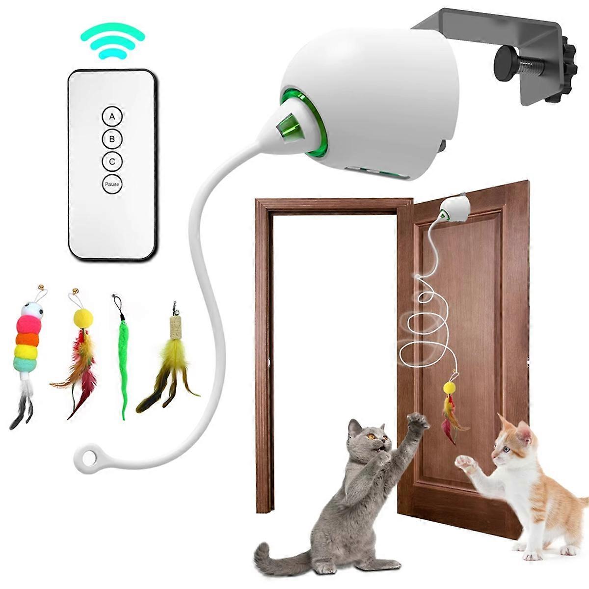 Interactive Cat Toys Hanging Electric Cat Toys for Indoor Cats Cat Teaser Toy Kitten Toys Automatic