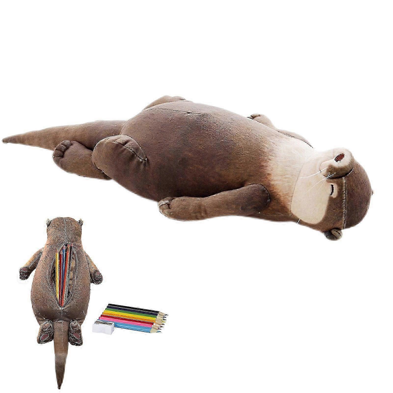 Wrist Rest Wrist Rest For Keyboard Mouse Palm Rest Otters Shape Plush Cute Otters Cotton Filled Pencil Case Wrist Cushion Pillow