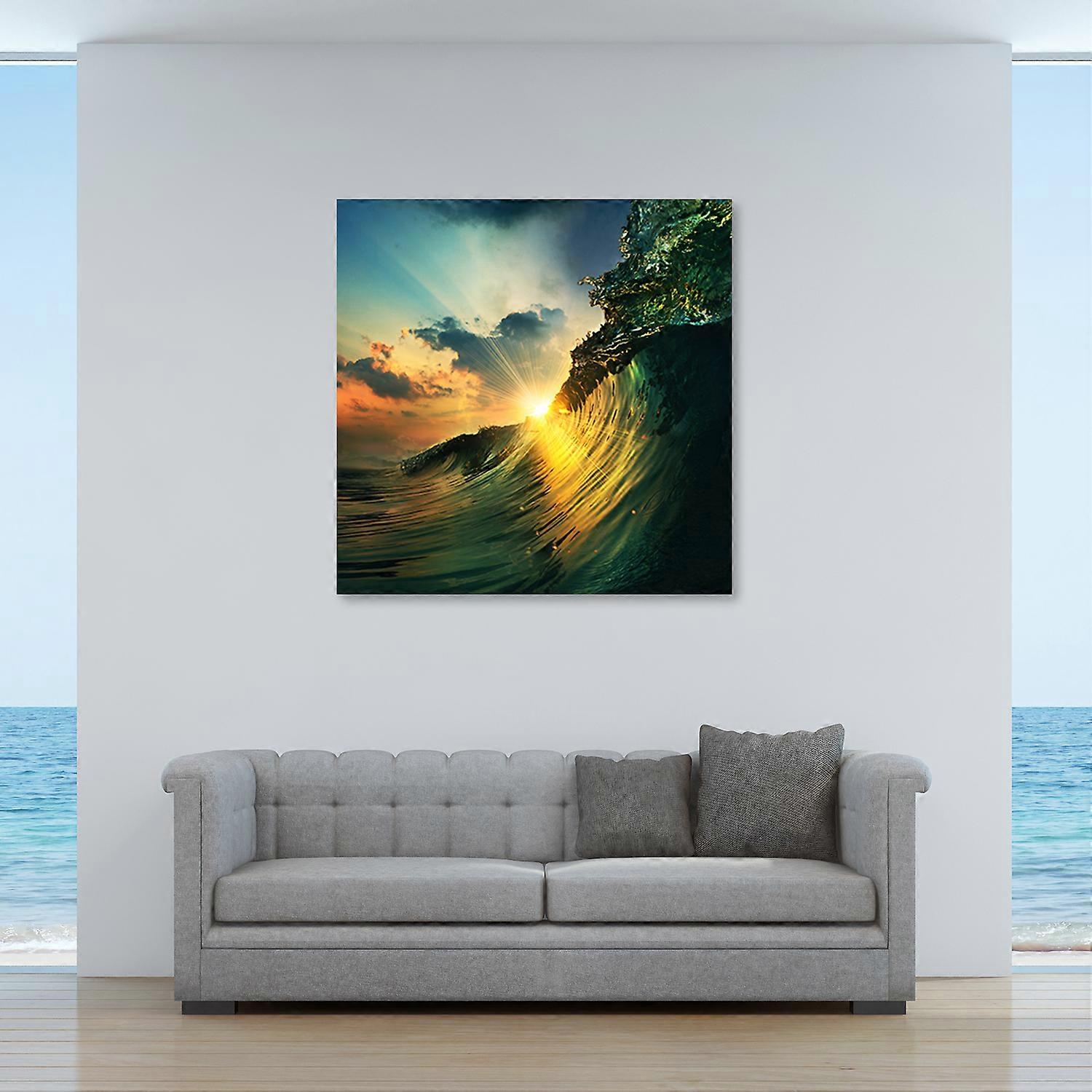 Leinwandbild, Landschaften - Orange - 50x50