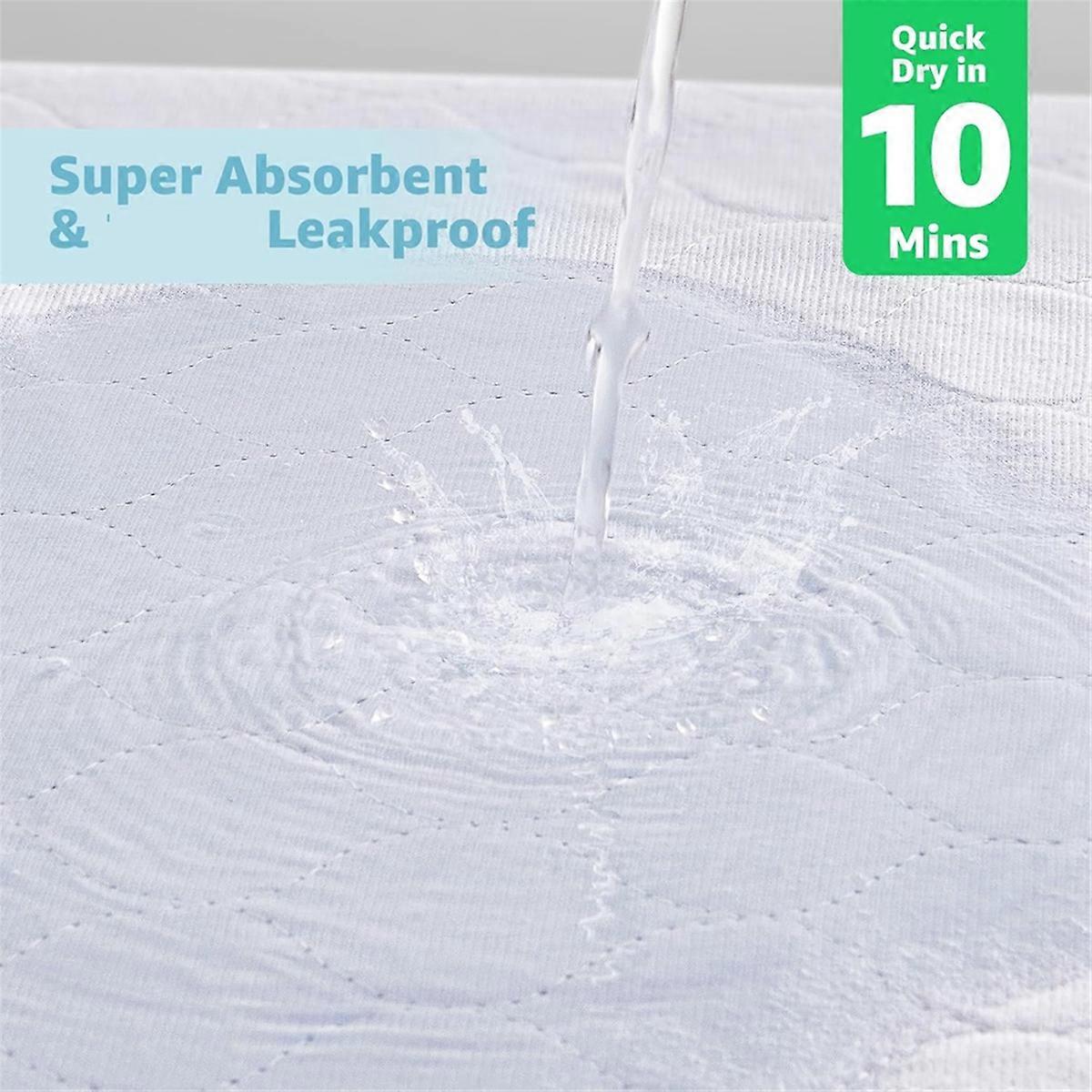 Washable Bed Pad for Incontinence: Waterproof Bed Pads with 8 Handles