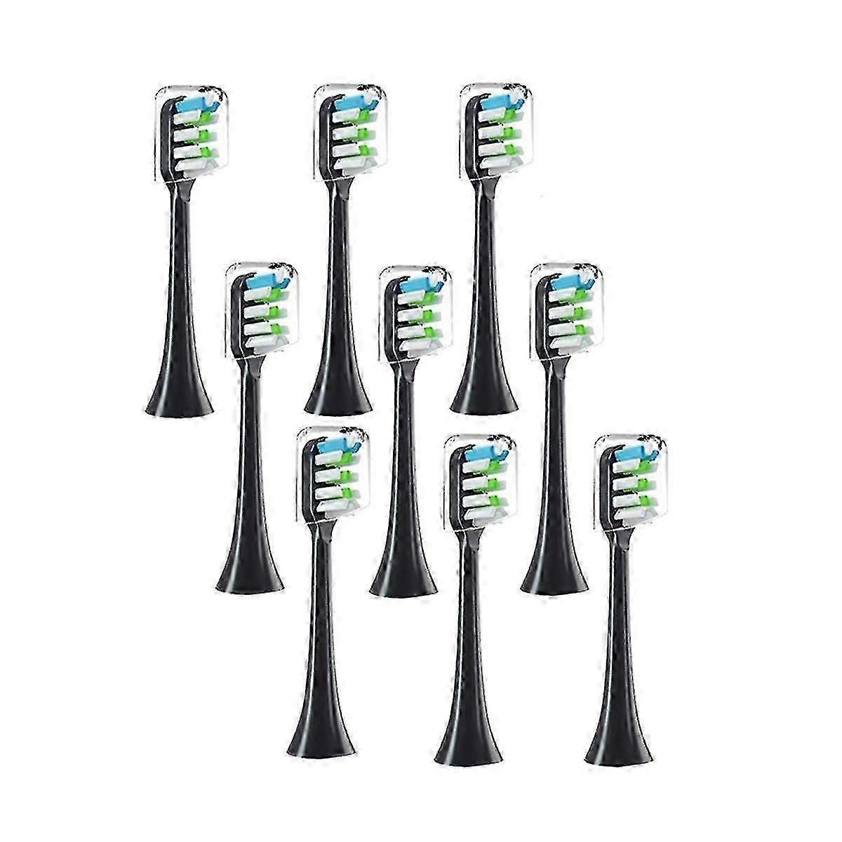 9 Pack Replacement Brush Heads for SOOCARE Electric Toothbrush Models V1 V2 X3 X3U X5 D2 D3 - Soft Bristles