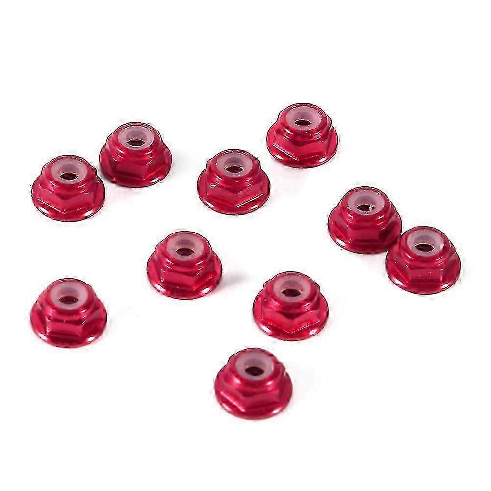 10Pcs M2 Nylon Insert SelfLock Aluminum Nuts Hex Lock Nut Dark Red
