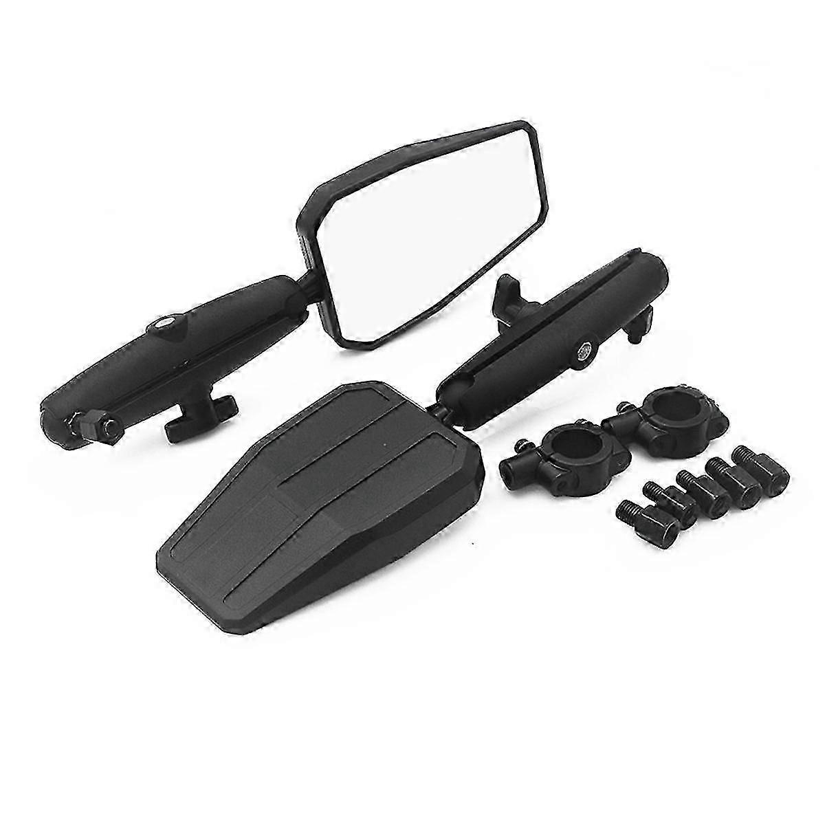 Universal Angle Adjustable Motorcycle Mirror with 7/8Inch Handlebar Mount and 8/10mm Screws